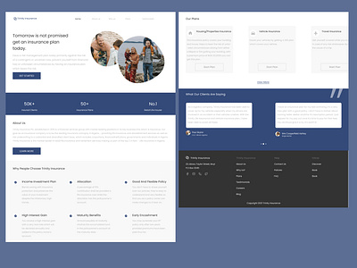 Desktop Website UI Design - Trinity Insurance