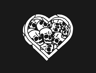 Heart of skulls black and white death heart illustration skull tattoo traditional tattoo