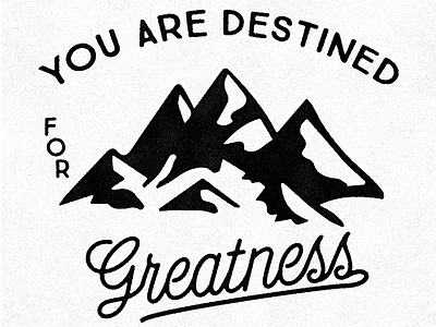 Destined For Greatness debut hand lettering lettering script texture type vintage