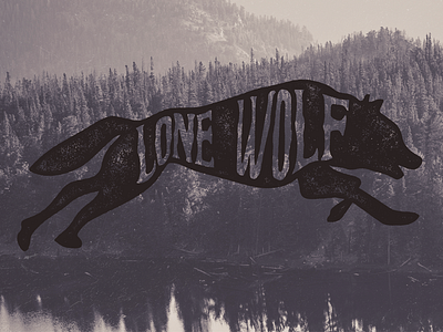 Lone Wolf hand draw hand drawn type hand lettering letterer lettering mark richardson texture type vintage wolf