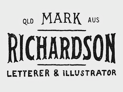 Mark Richardson free hand drawn hand lettering handlettering lettering texture type typeface vintage