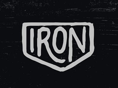 IRON logo free hand drawn hand lettering handlettering lettering texture type typeface vintage