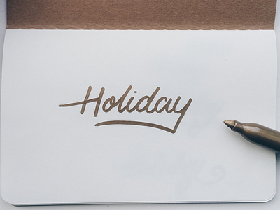 Holiday - Gold Script