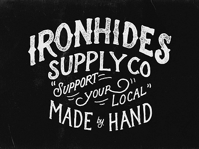 Support Your Local! dribbble invite dribbbleinvite free hand drawn hand lettering handlettering invite lettering texture type typeface vintage