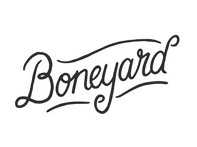 Boneyard dribbble invite dribbbleinvite free hand drawn hand lettering handlettering invite lettering texture type typeface vintage