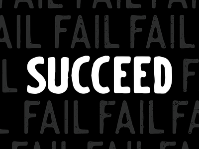 Success requires failure - font preview #2 font font design hand lettering lettering rough texture type typeface typography vintage