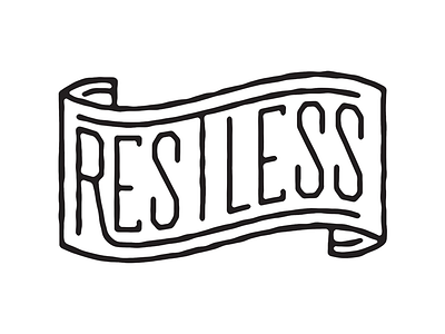 RESTLESS dribbbleinvite font handlettering lettering texture type typeface typography vintage