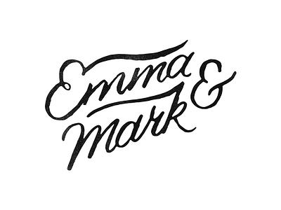 Engagement - Emma & Mark dribbble invite dribbbleinvite free hand drawn hand lettering handlettering invite lettering texture type typeface vintage