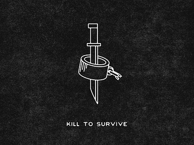 Kill To Survive black blackwork hand lettering illustration lettering script tattoo texture traditional tattoo type typography vintage