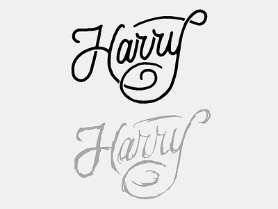 Harry black blackwork hand lettering illustration lettering script tattoo texture traditional tattoo type typography vintage