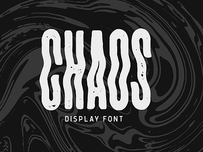 CHAOS Font creative market font grit hand lettering lettering liquid texture wavy