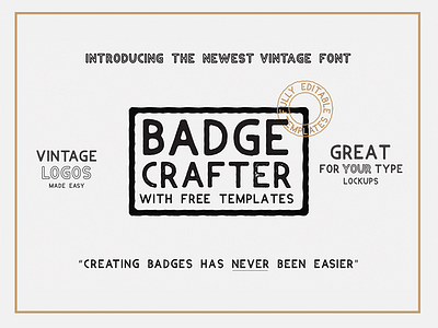 Badge Crafter - Font + Logo templates