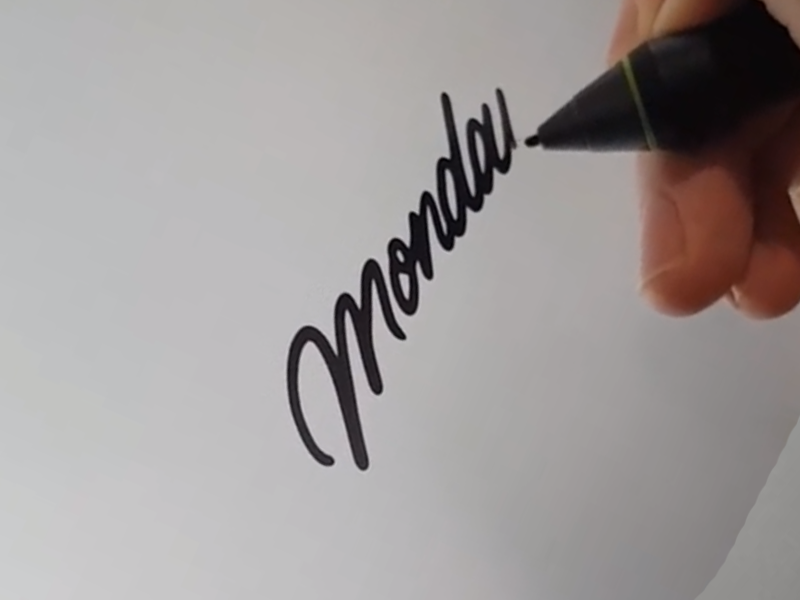 Monday script black blackwork traditional tattoo texture vintage script hand lettering lettering tattoo illustration typography type