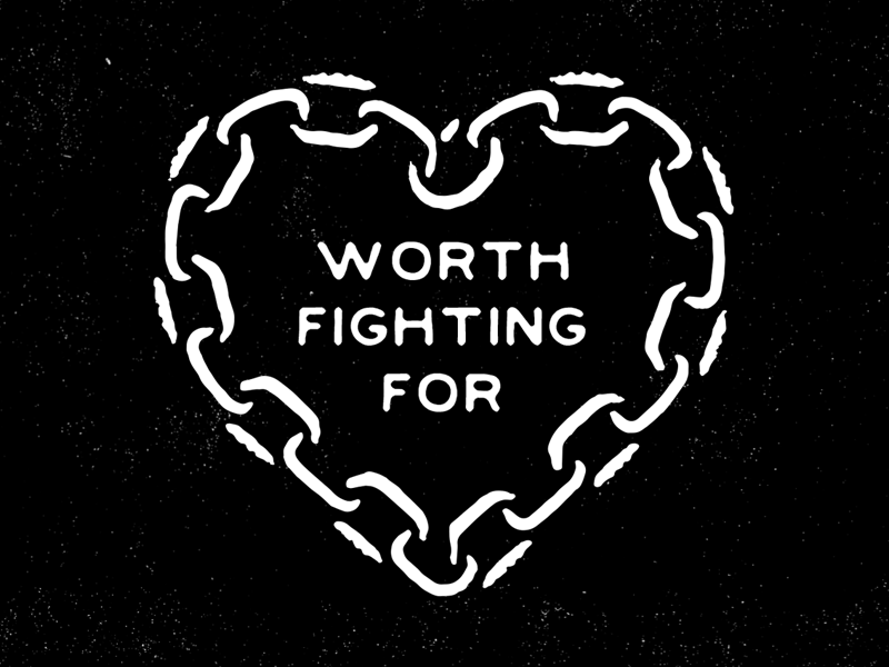 Worth Fighting For black blackwork traditional tattoo texture vintage script hand lettering lettering tattoo illustration