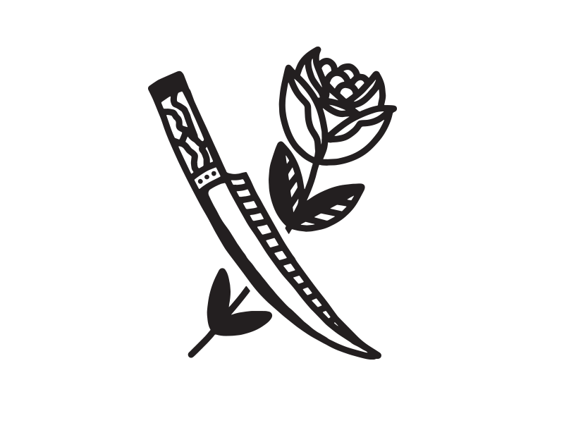 Blade / Flower Illustration blackwork tattoo art flower tattoo illustration