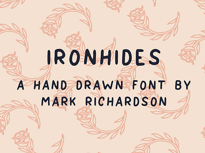 IRONHIDES Font branding flat font hand lettering illustration lettering logo tattoo type typography