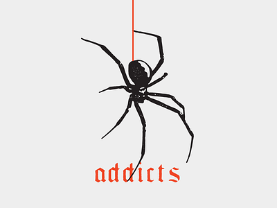 Addicts design illustration lettering texture vector
