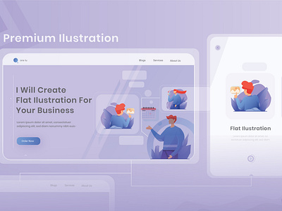 flat ilustration for web or mobile app