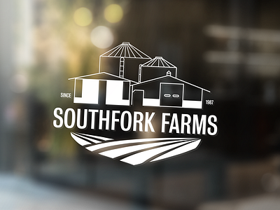 Window Signage Southfork Farm branding branding and identity branding design design farm branding farm identity farm logo icon illustrator logo logo design typography