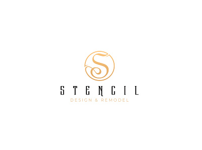 Stencil branding design icon logo typography vector