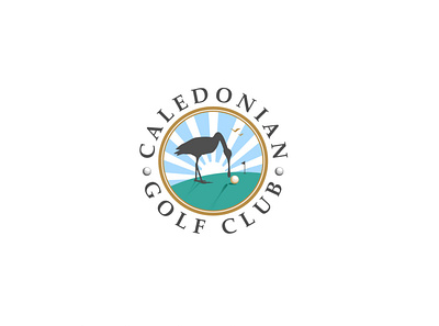 CaledonianGolfClub branding design illustration logo vector