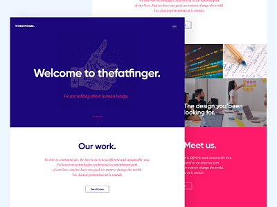 Thefatfinger corporate site branding design landing ui ui design uidesign ux ux design web