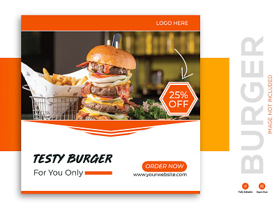 Social Media Food Ads Banner Template Design