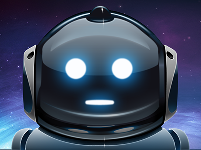 Webug character icon robot space vector