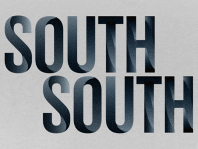 South/South curved gradient illustration logotype type