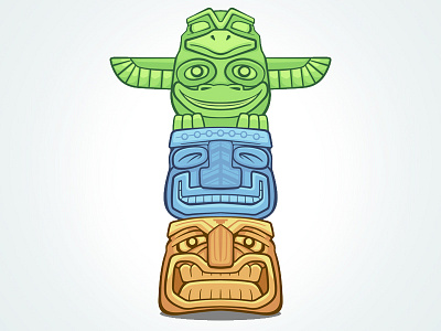 Totem Pole icon indian logo native american totem totem pole