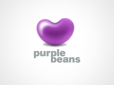 Purple Beans bean logo purple