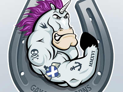 Gay for Unicorns horse horseshoe scotland tattoo unicorn