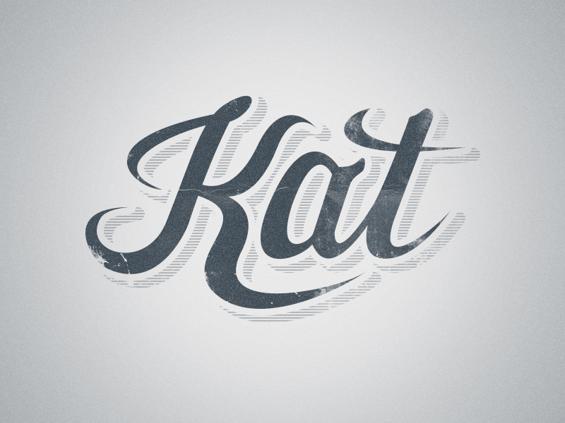 Kat Script kat logo handwriting script
