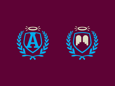 Angel Crest angel badge crest halo logo