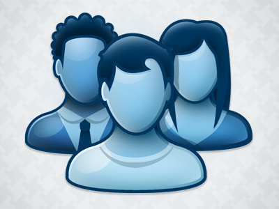 User/Social Networking Icon blue head icon shoulders social networking user
