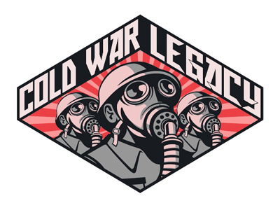Cold War Legacy Logo constructivist gas mask grey logo music record company red russian