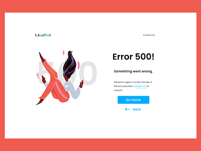 error 500 design error 500 error page errors flat illustration illustrator minimal typography ux web website