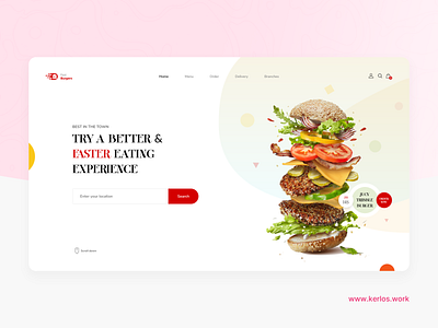 Restaurant Hero Banner design food hero banner hero section restaurant ui ux uidesign uiux