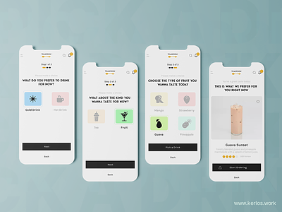 Pick a Drink Wizard Concept app design mobile ui uiux