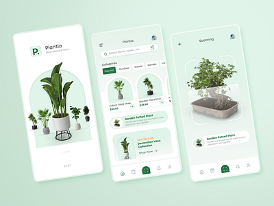 Plantia - Mobile App UI by Kerlos Eskander on Dribbble