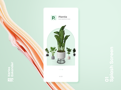 Plantia Mobile App Splash Screen app design mobile splash ui ux uiux