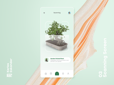 Plantia Mobile App Scanning Screen