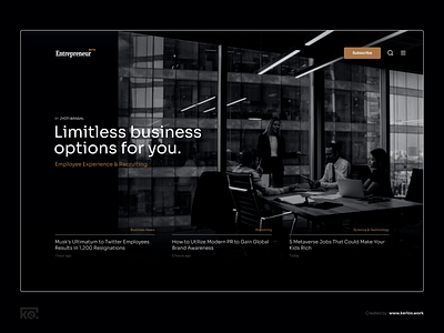 Entrepreneur - Corporate Website Redesign design ui ux uiux webdesign website