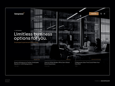 Entrepreneur - Corporate Website Redesign