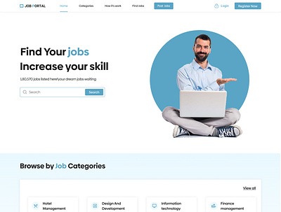 job portal ui design adobe xd figma job mobile site ui ux website