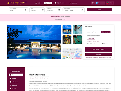Hotel Detail page