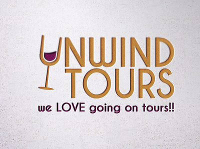 Logo Design Unwind Tours Logo branding design concept design creative graphic design icon logo logo design unwind tours logo unwind tours logo vector wine label wine logo wine tours