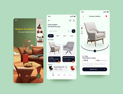 Furniture Mobile_Apps app appdesign apps branding checkout design designer ecomerce exploration futniturestoreapp graphic design home mobileapp mobiledesign recreate ui uidesign uiuxdesign