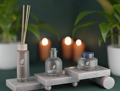 Reed Diffuser Zen 3d blender blendercycles branding design graphic design logo product photography virtual photography
