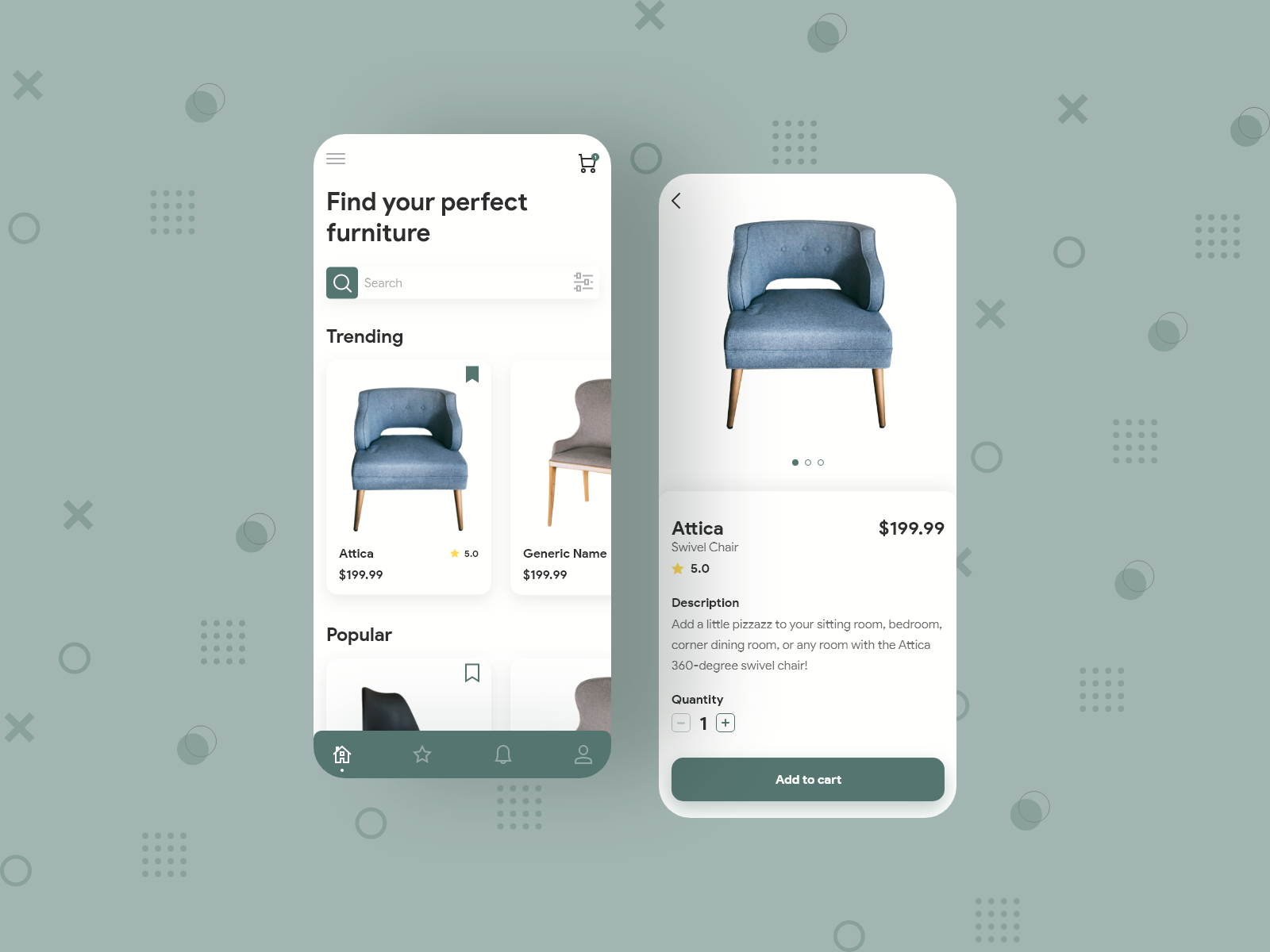 Furniture App UI by Ragib Shahriar on Dribbble